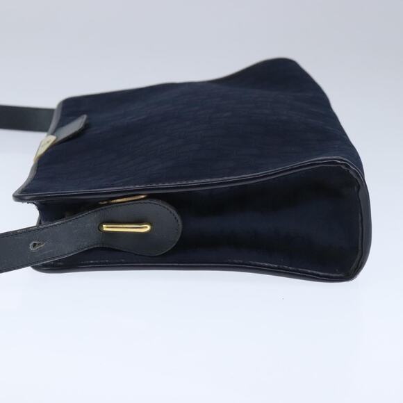 DIOR Trotter Canvas Shoulder Bag Navy Gold - Picture 4 of 12